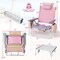 Costway 2-Pack Folding Backpack Beach Chair Table Set 5-Position Outdoor Reclining Chair Blue/Navy/Pink/Pattern/Flower/Yellow